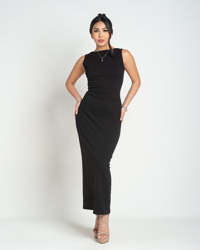 Vestido largo reversible con top